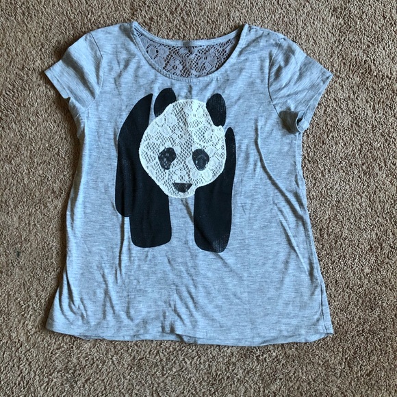 Cute Panda Lace Detailed Shirt - Picture 1 of 3